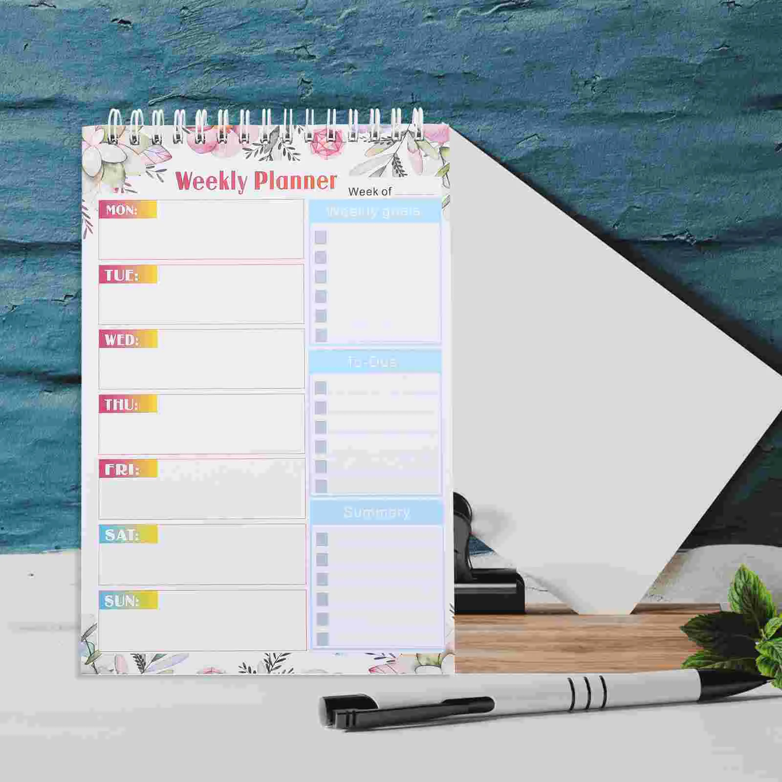 

Memo Pad Schedule Pads School To-do List Planner Notepad Paper Spiral for Planning Work