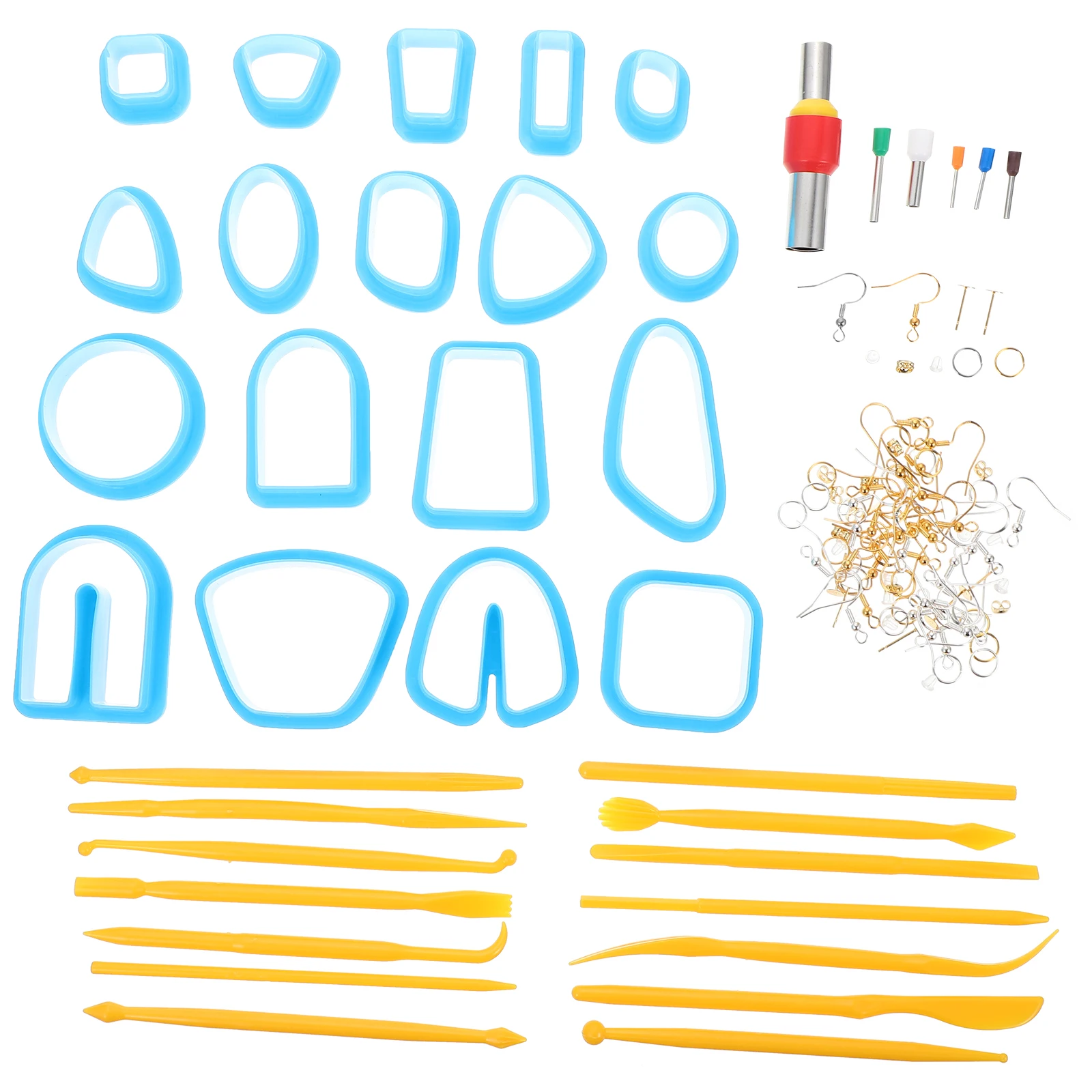 

1 Set Plastic Earring Making Tools Diy Cutters Jewelry Craft Kits Polymer Metal Biscuit Fondant Cutters Earring Cutter Clay