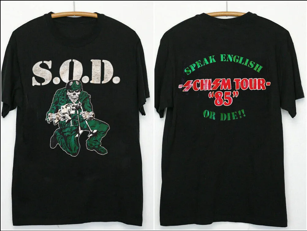 Rare S.O.D. 80's Thrash T-Shirt 1987 Black All Size Shirt AC1149