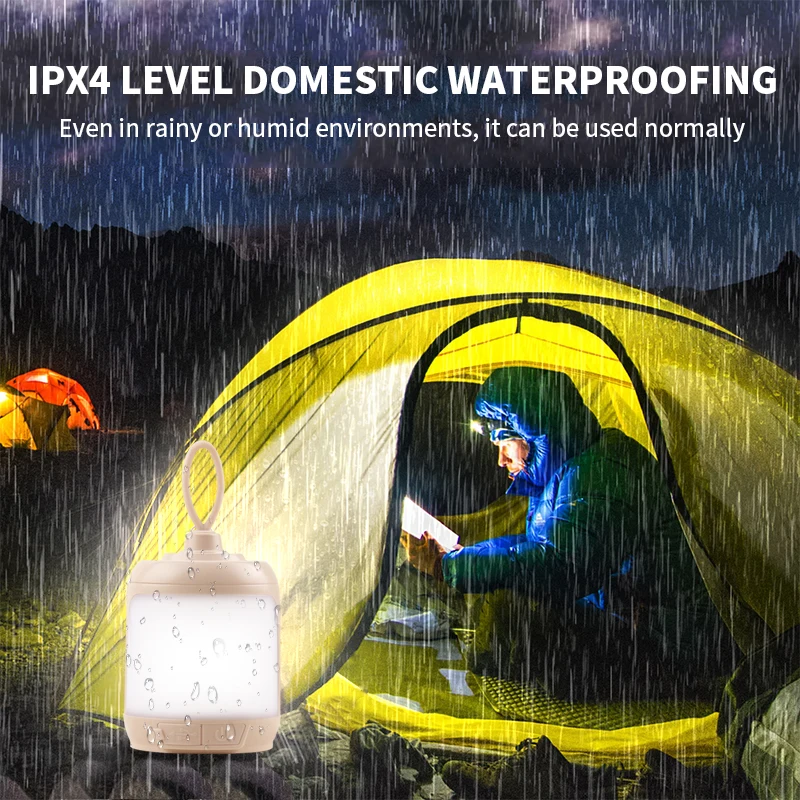 Mini Portable Camping Lantern 4 Modes Handheld Night Light Type-C Rechargeable Waterproof Emergency Lamp Eye Protection Reading