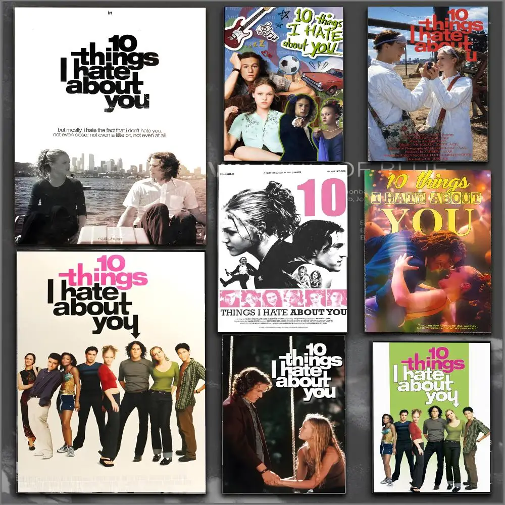 10 Things I Hate About You Movie Teen Poster Modern Aesthetic Wall Art Print Minimalist Bedroom Living Room Home Decor Gift