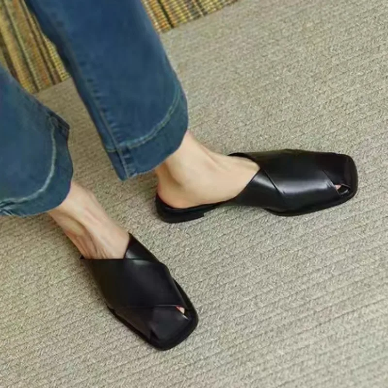 Summer Casual Flats Slippers Women Mules Shoes 2023 New Designer Slingbacks Sandals Shoes Flip Flops Walking Slides Zapatillas
