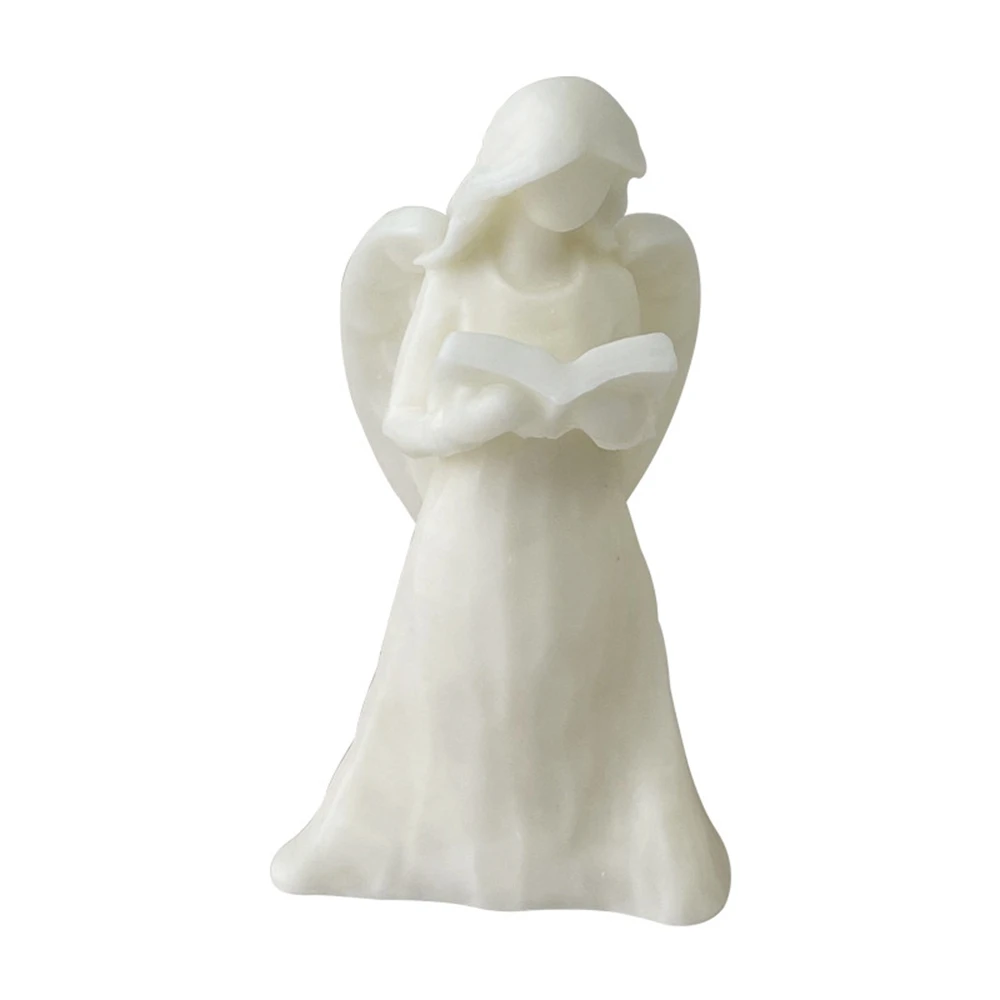 

Angel Aromatherapy Candle Mold Angel Gypsum Fragrance Stone White Silicone Mold Scented Making Tools 3D DIY Handmade Fragrance