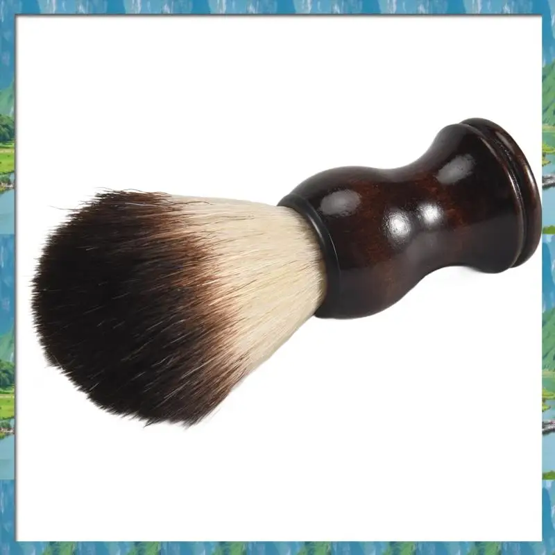

The Men Shaving Brush Shave Wooden Handle Facial Beard Cleaning Appliance High Quality Pro Salon Tool Safety Razor Brush