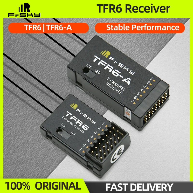 FrSky TFR6 TFR6A TFR6-A 2.4Ghz 7 Channel 7CH Receiver Futaba FASST Compatible for Feiying Fr Sky Original