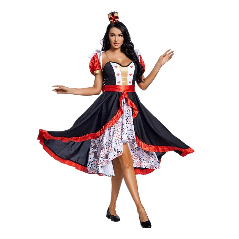 Halloween Alice in Wonderland Filmspel Prestatiekostuum Rode Koningin Cos Volwassen Mad Hatter Prestatiekleding Polyestervezel