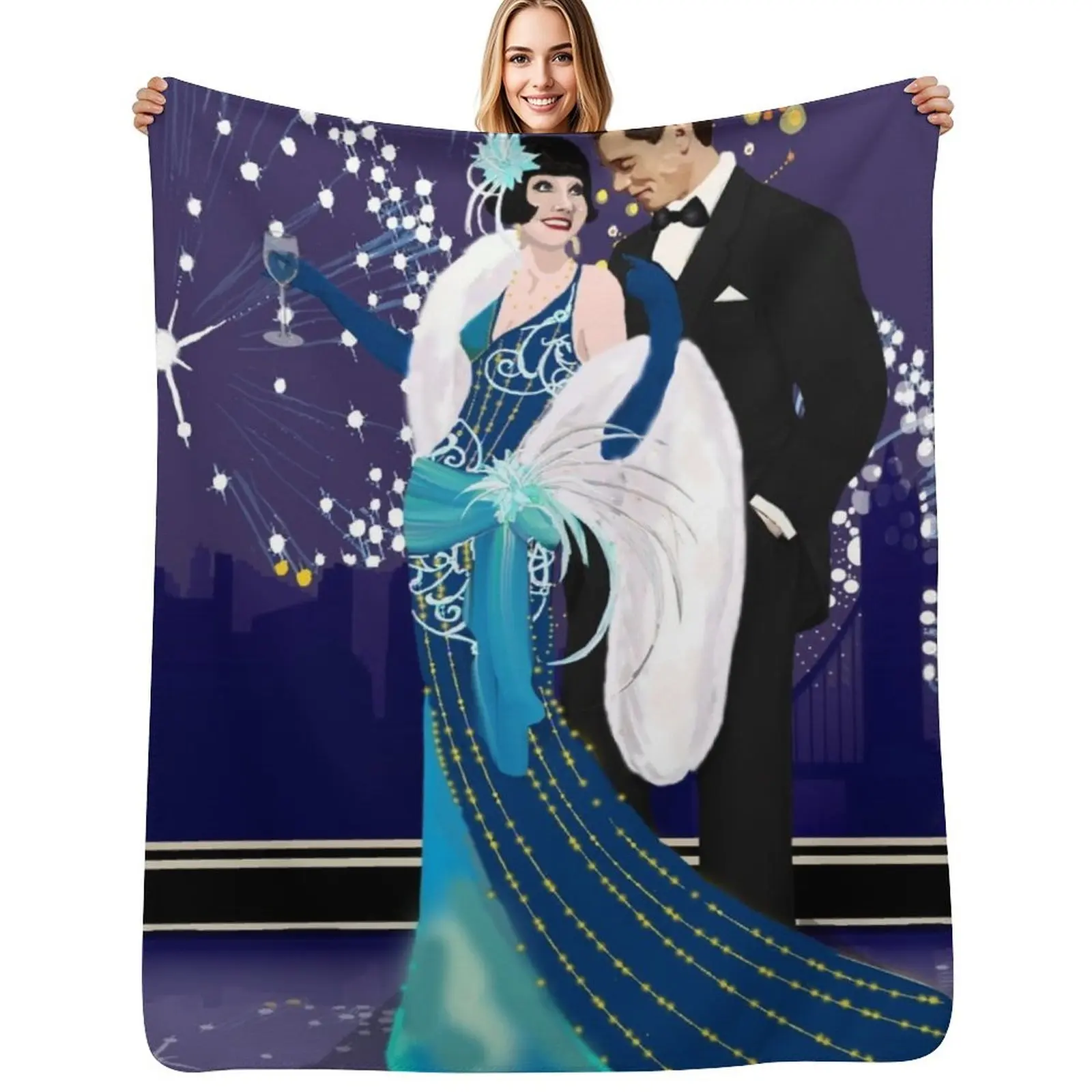 

Happy Phracking New Year Throw Blanket Thin Soft Blanket for Summer Night Sleeping