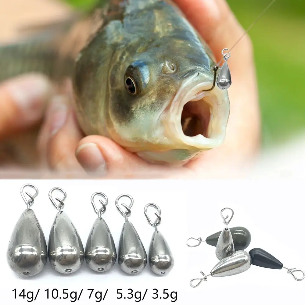 Outdoors Water drop Fishing Tools Entertainment Tungsten Fastach Sinker Line Sinkers Hook Connector Fishing Sinkers Weights