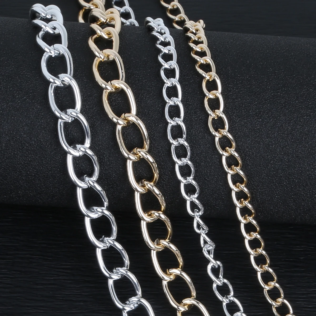 9*6/15*10mm Iron Metal gold/Sliver plated Necklace Chain for Jewelry Making Findings DIY Necklace Chains Materials Handmade