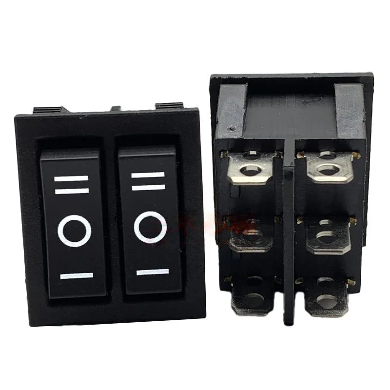 1-10pcs For Electric oven brazier heater baking stove heater high current rocker two-way switch Connector 20A 6pin