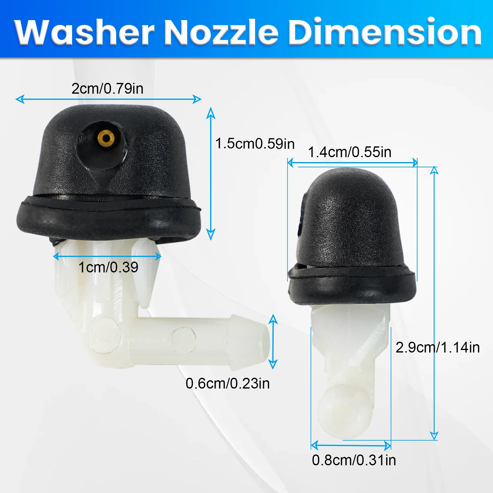 X2 Rear Windscreen Wiper Washer Nozzle Spray Jet For Citroen Xsara Xantia C4 Picasso Saxo 6438F2 6438CY 6438E0 Liquid Hood