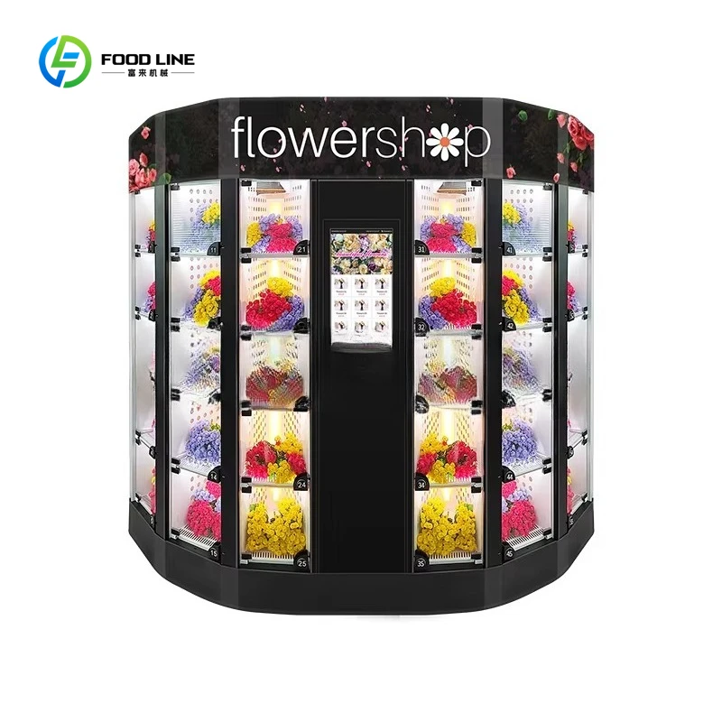 ماكينة بيع الزهور الخارجية الأوتوماتيكية بالكامل بشاشة تعمل باللمس مقاس 22 بوصة مع نظام تبريد للحفاظ على نضج #2
