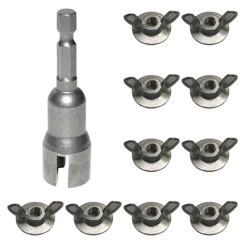 Wing Nuts And Bolts Multifunctional Butterfly Wing Nut Hand Screw Nut Alloy Butterfly Nut For Home Professional Women Men Adult