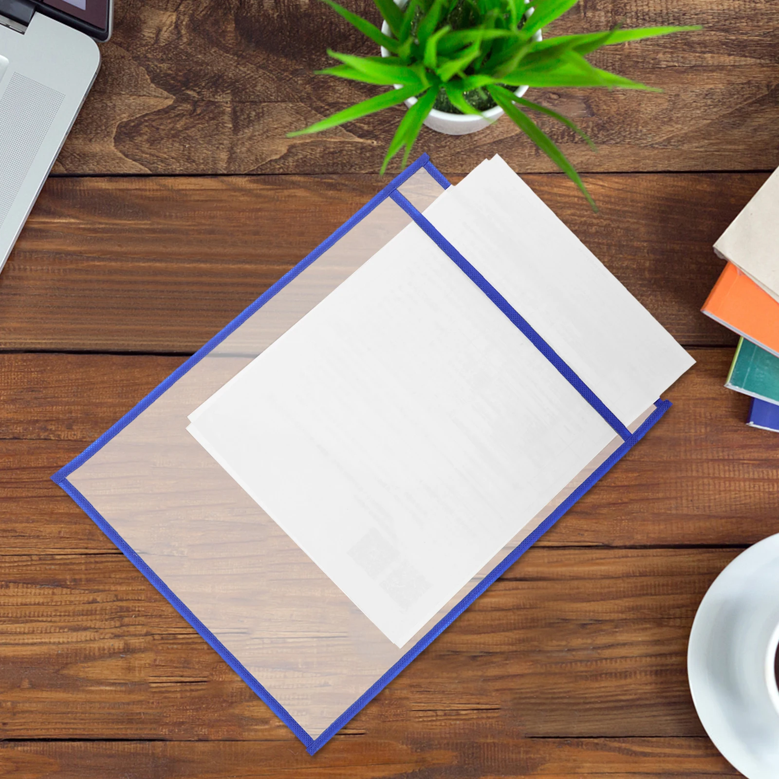 

6pcs Holder Sleeve Document Protectors Clear Paper Storage Organizer Office Use Portable File Sleeve For Business Cards