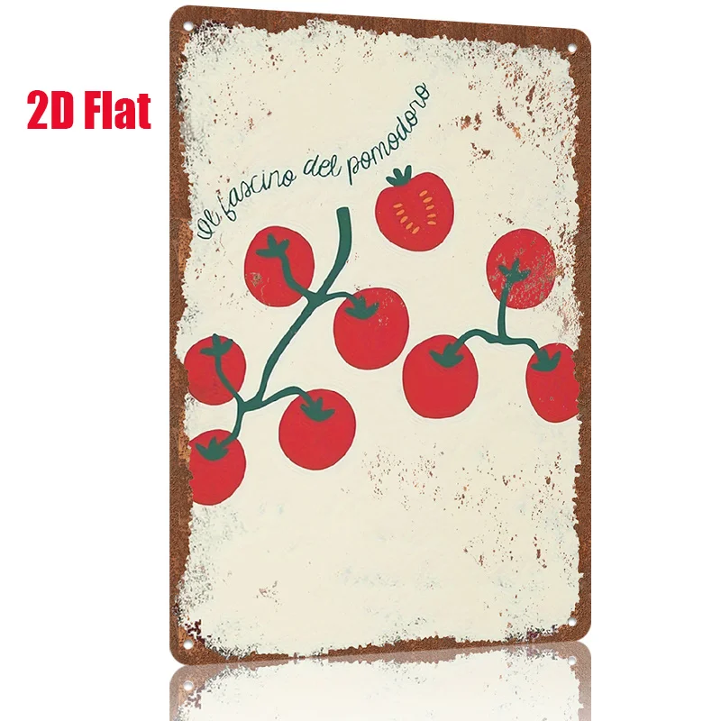 2D Flat, 1pc 2D [Flat] Metal Sign 