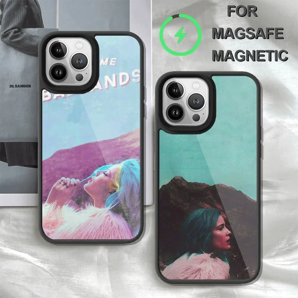 Halsey American Singer  Phone Case  For iPhone 14 13 12 11 15 Pro Max Plus Mini Magsafe Wireless Charge Cover