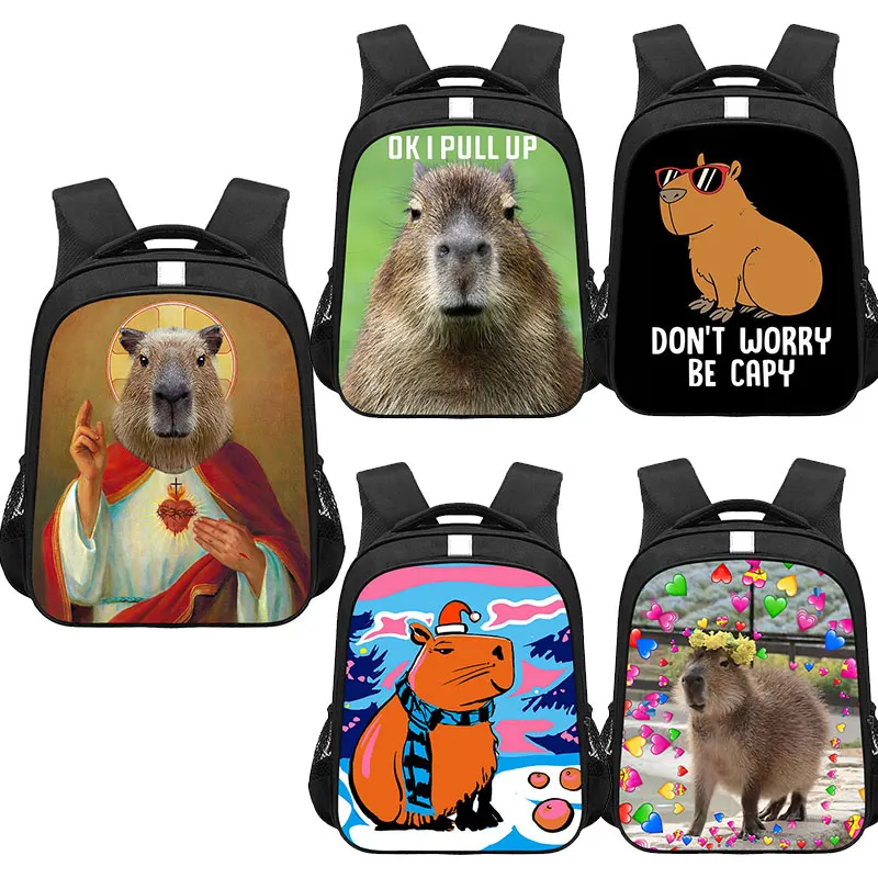 Kawaii capybara drucken rucksack frauen männer machen sich keine sorgen sie seien capy kinder schüler schult aschen laptop kindergarten rucksack