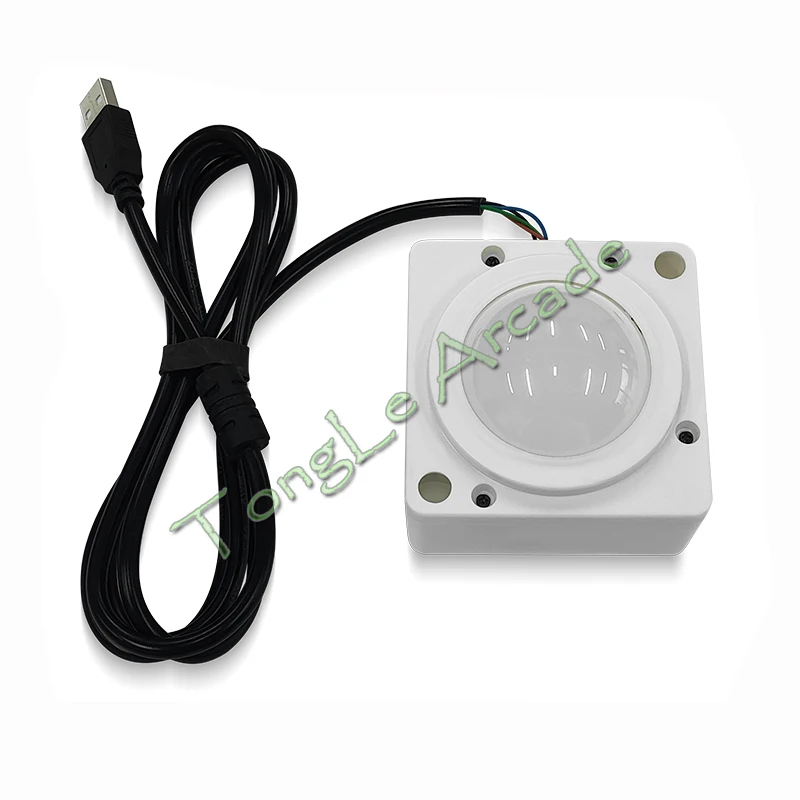 كرة التتبع المستديرة LED الماوس المضيء بقطر 2 بوصة لنظام التشغيل Windows، Linux، Android Arcade Game، يدعم توصيل لوحات المفاتيح عصا التحكم