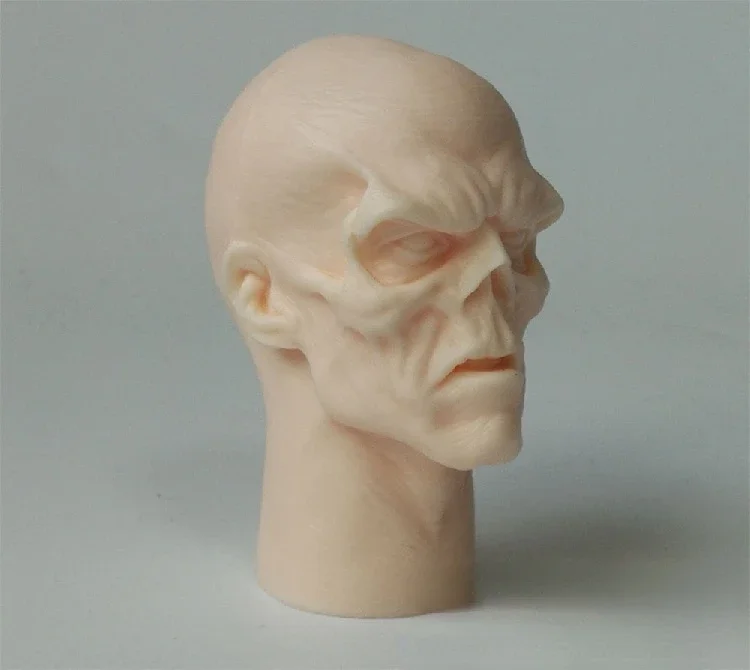 1/6 Die-cast Resin Model Assembly Kit Red Skull Head Carved Model Toys (55 Mm) Unpainted Free Shipping