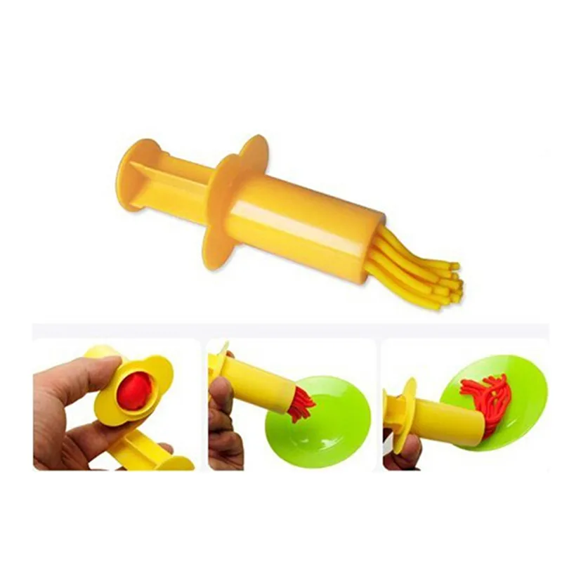 어린이용 플라스틱 몰드 도구 키트, 폴리머 클레이, DIY 러브 하트 별 국수, 교육용 장난감, 팩당 5 개