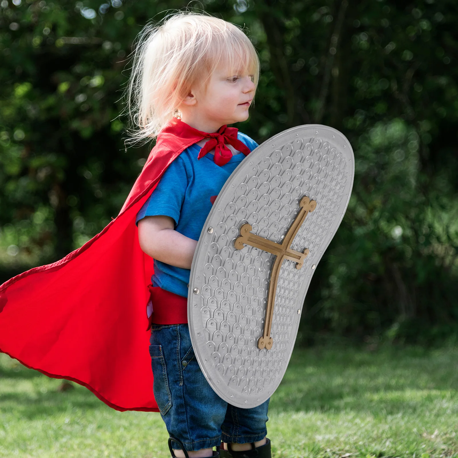

Retro Roman Set Kids Toy Sturdy Plastic Material Realistic Appearance Portable Small Shield Shield Armour Portable Small Toys