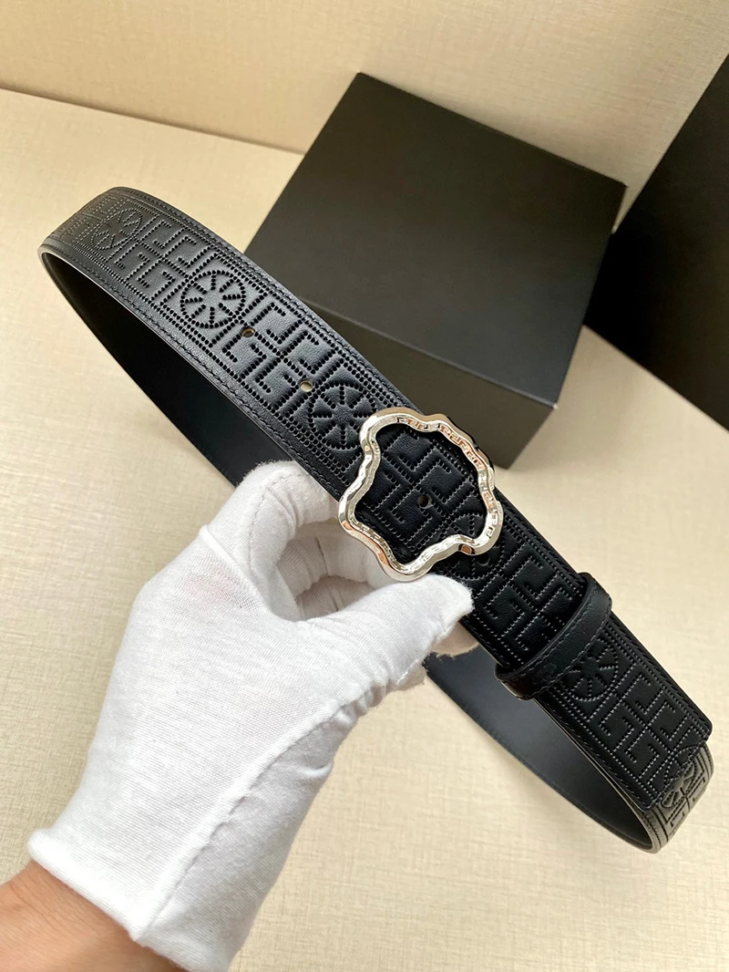 

2025 New Stainless Steel Automatic Buckle Belt Calfskin Leather Men Luxury Dress Casual Fashion Accessory Belt