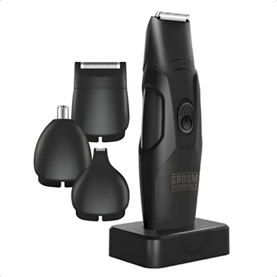 

Groom entials Full Body Allin1 Grooming Kit 11Piece Set with Beard Trimmer Detailer Foil Shaver Ear and Nose Hair Trimmer for M