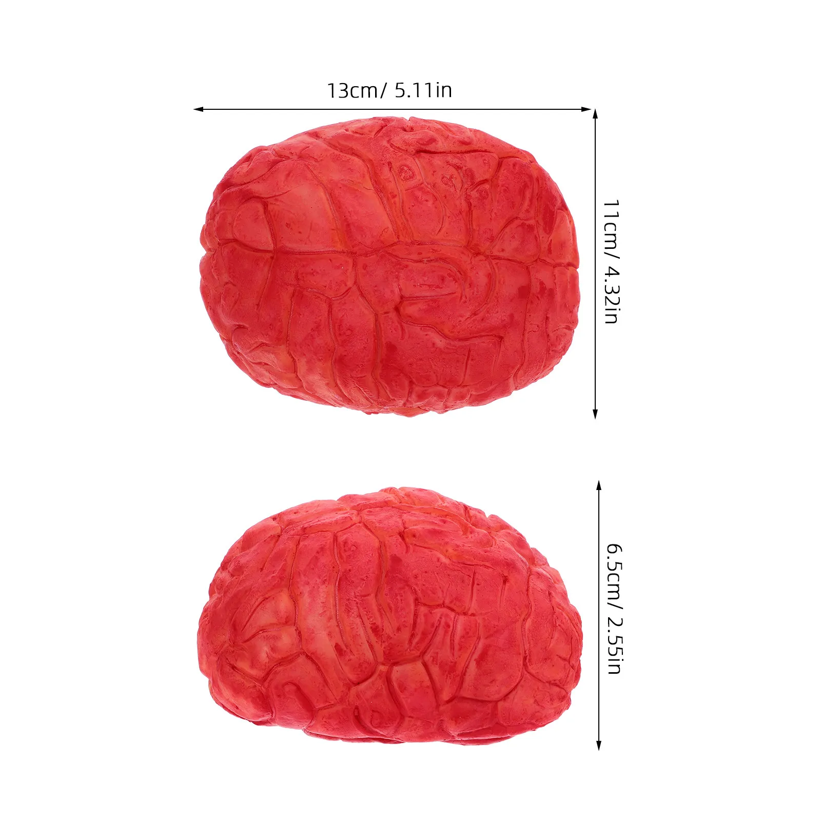 1pc Realistic Fake Brain Prop Dark Red Squeezeable Horror Decor For Halloween Party Stage Cosplay Prank Props Gag Joke Trick