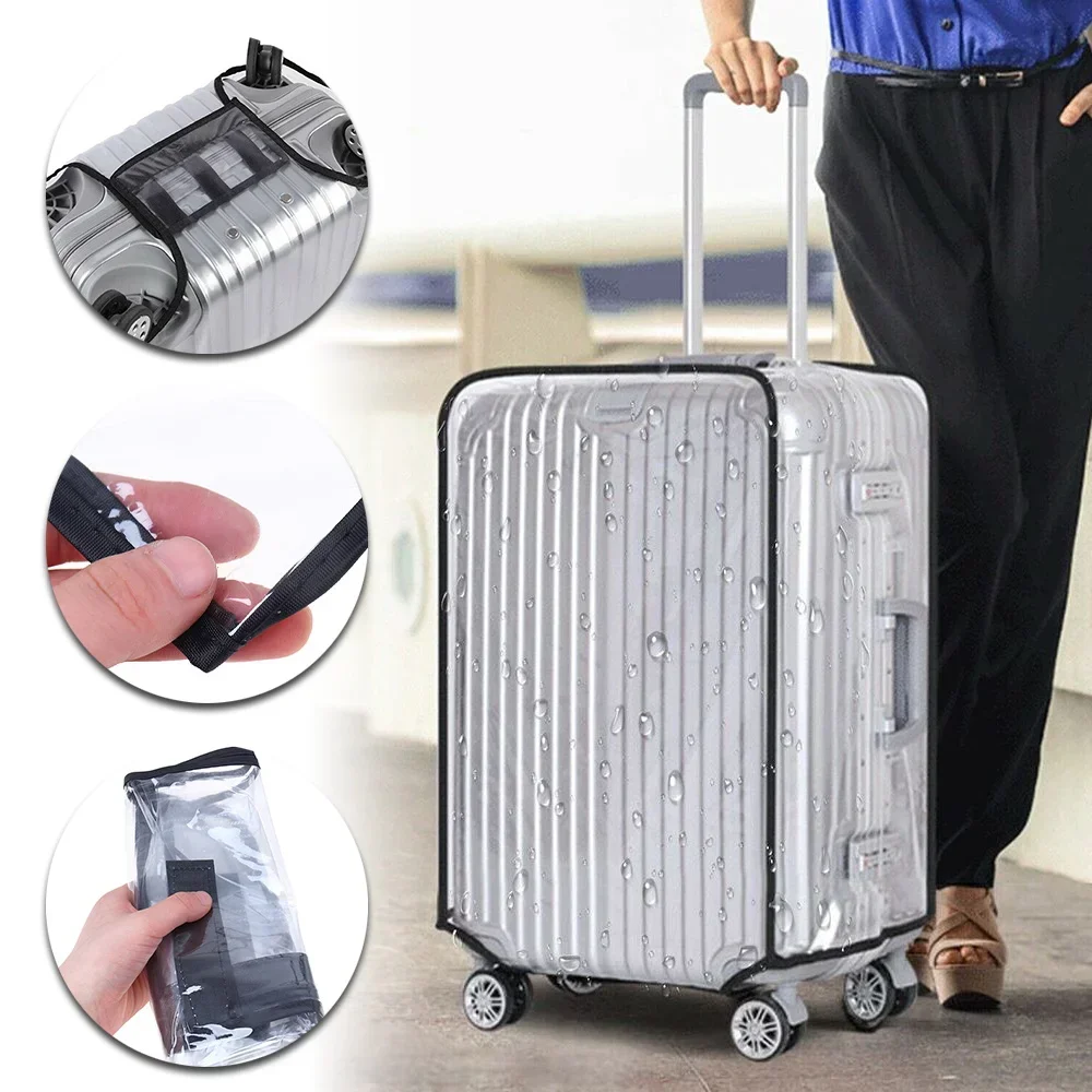 Juste de Protection pour Bagages de 18 à 30 Pouces, Accessoires de Voyage, Étanche, Complètement Transparente