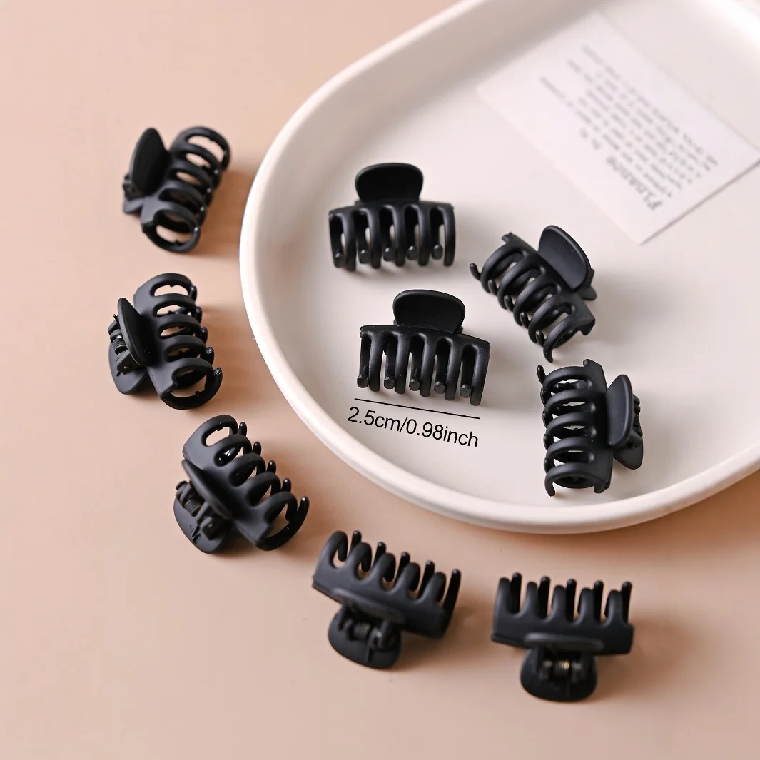 10 قطعة مشبك شعر القرش الأسود البلوري مشبك شعر للنساء فتاة بسيطة بلون الشعر الجانب بانج كليب دبوس الشعر باريت أغطية الرأس #4