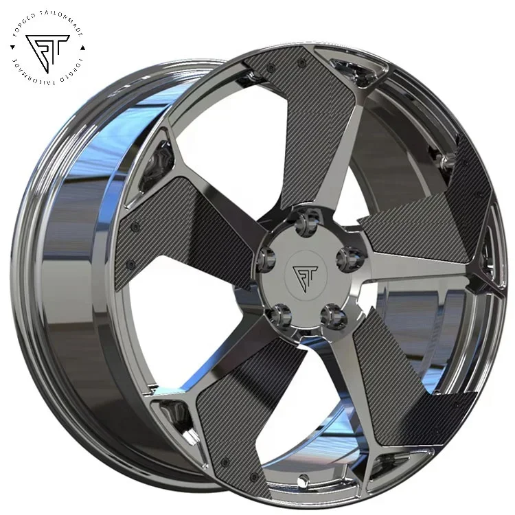 

19x8.5J Forged Carbon Fiber Pieces Car Aluminum Alloy Wheels 5x120.65 for Corvette