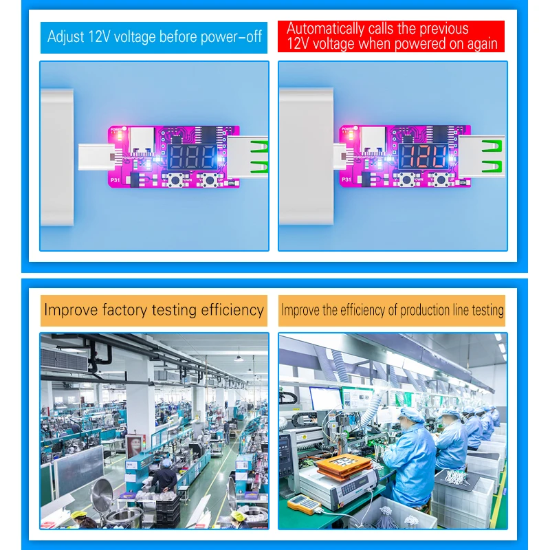 PD3.1 28V Fast Charge Trigger Automatic Voltage Meter Ammeter PD Charger Power Bank Supply Type-c Voltage Digital Detector