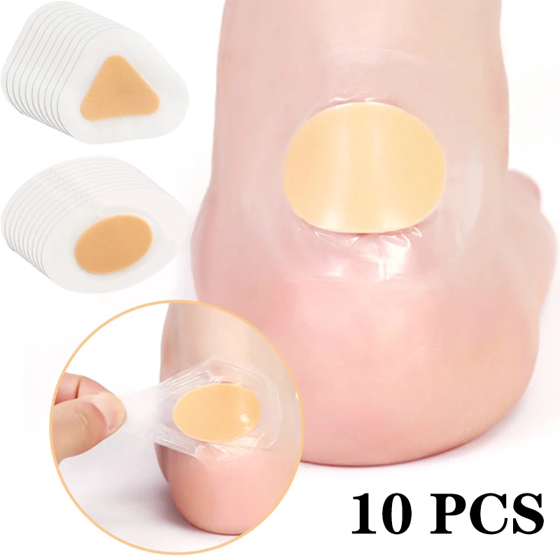 10Pcs Soft Hydrocolloid Shoes Stickers Heel Protector Women Foot Pain Relief Pressure Anti-Wear Foot Care Cushion Grip