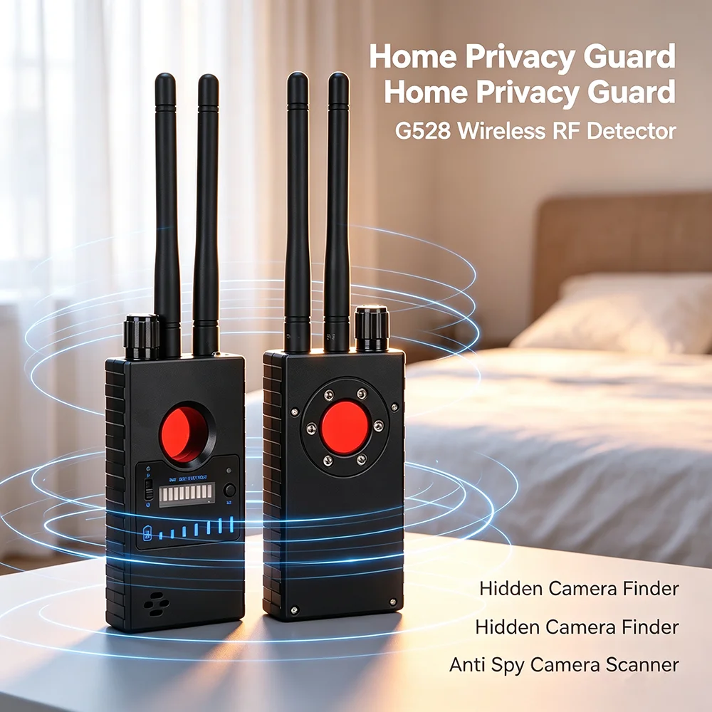 Professional Portable G528 Anti-Spy Wireless RF Signal Detector, Hidden Camera Scanner, GPS Tracker, GSM Audio Bug Finder 1-8GHz