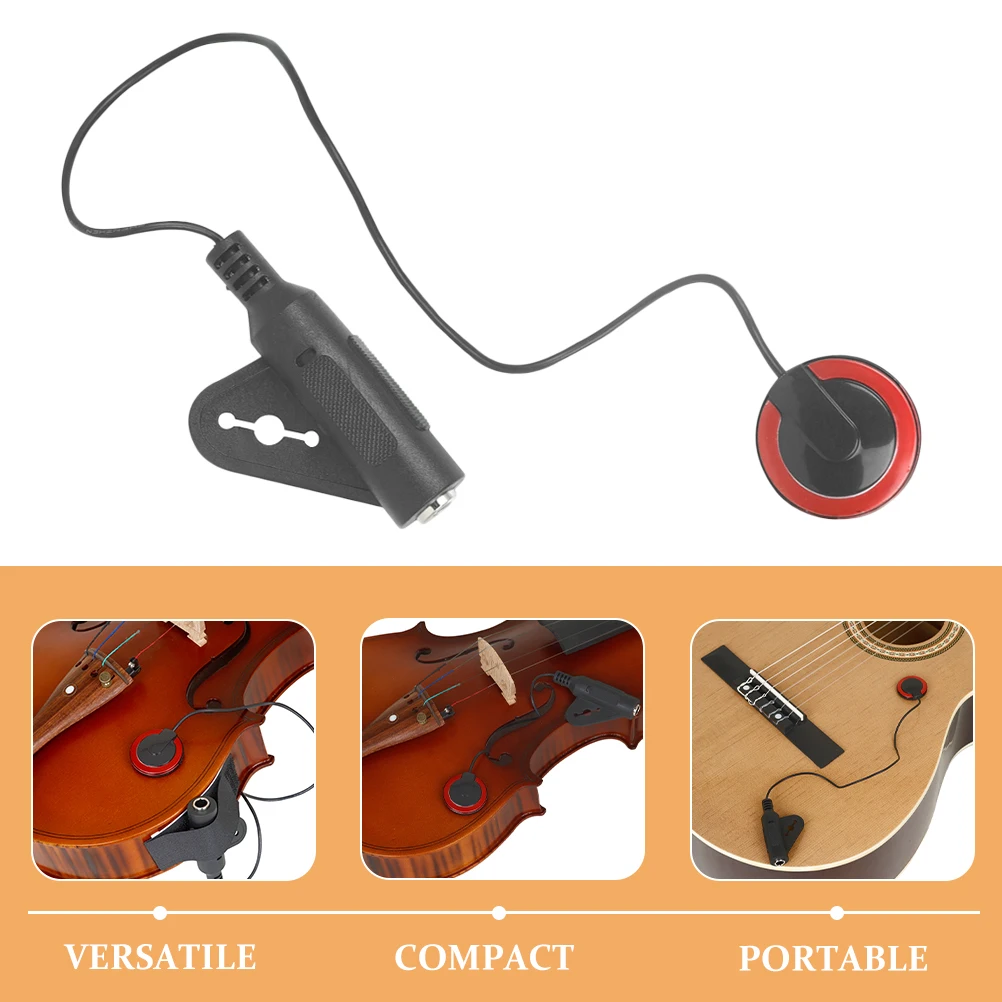 

Portable Acoustic Mini Piezo Pickup Clip-On For Guitars Violins Ukuleles Mandolins Soundhole Instruments Guitar Pickup System