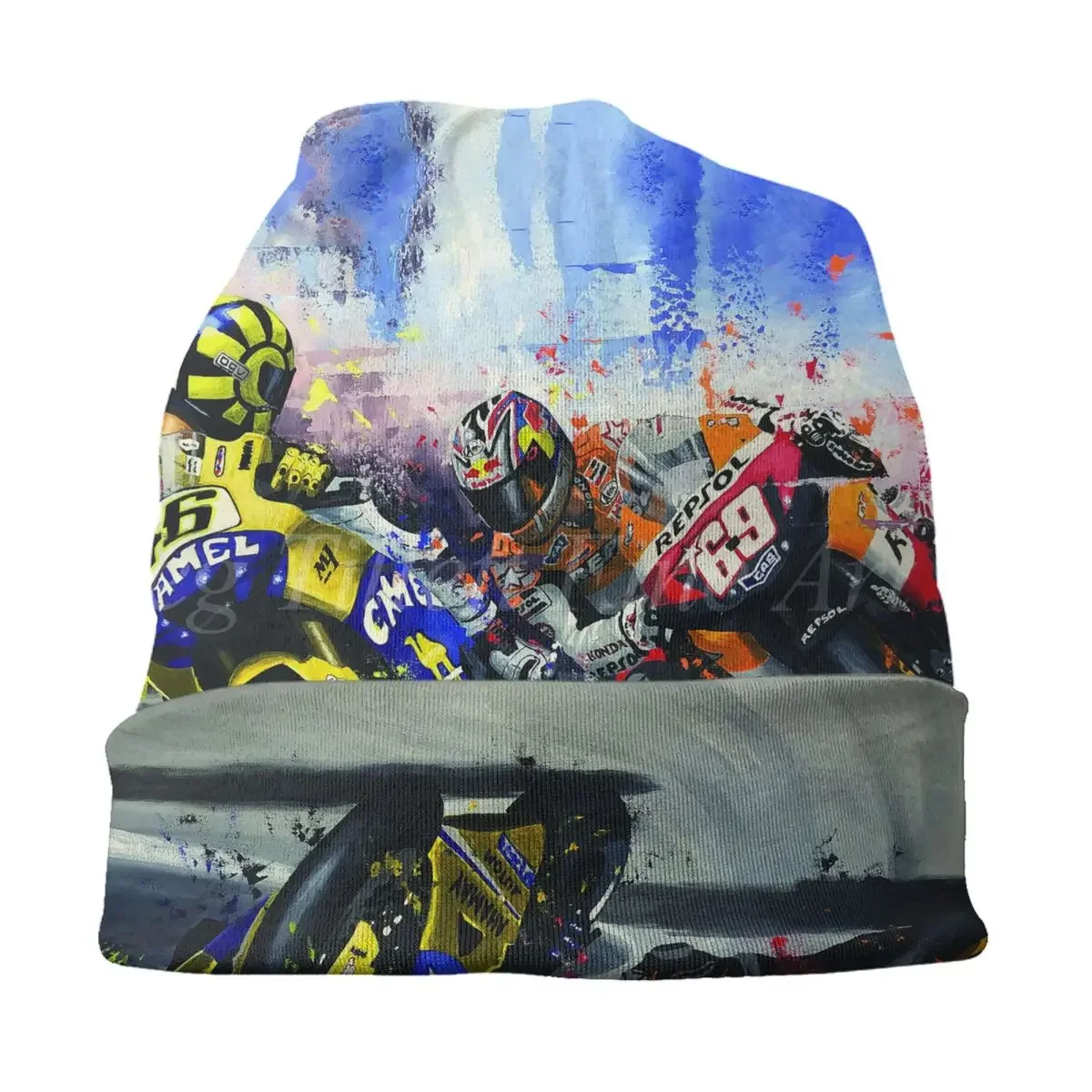 Motorcycle Racing Rossis Skullies Beanies Caps Unisex Winter Warm Knitted Hat Men Women Cool Adult Bonnet Hats Outdoor Ski Cap image 3