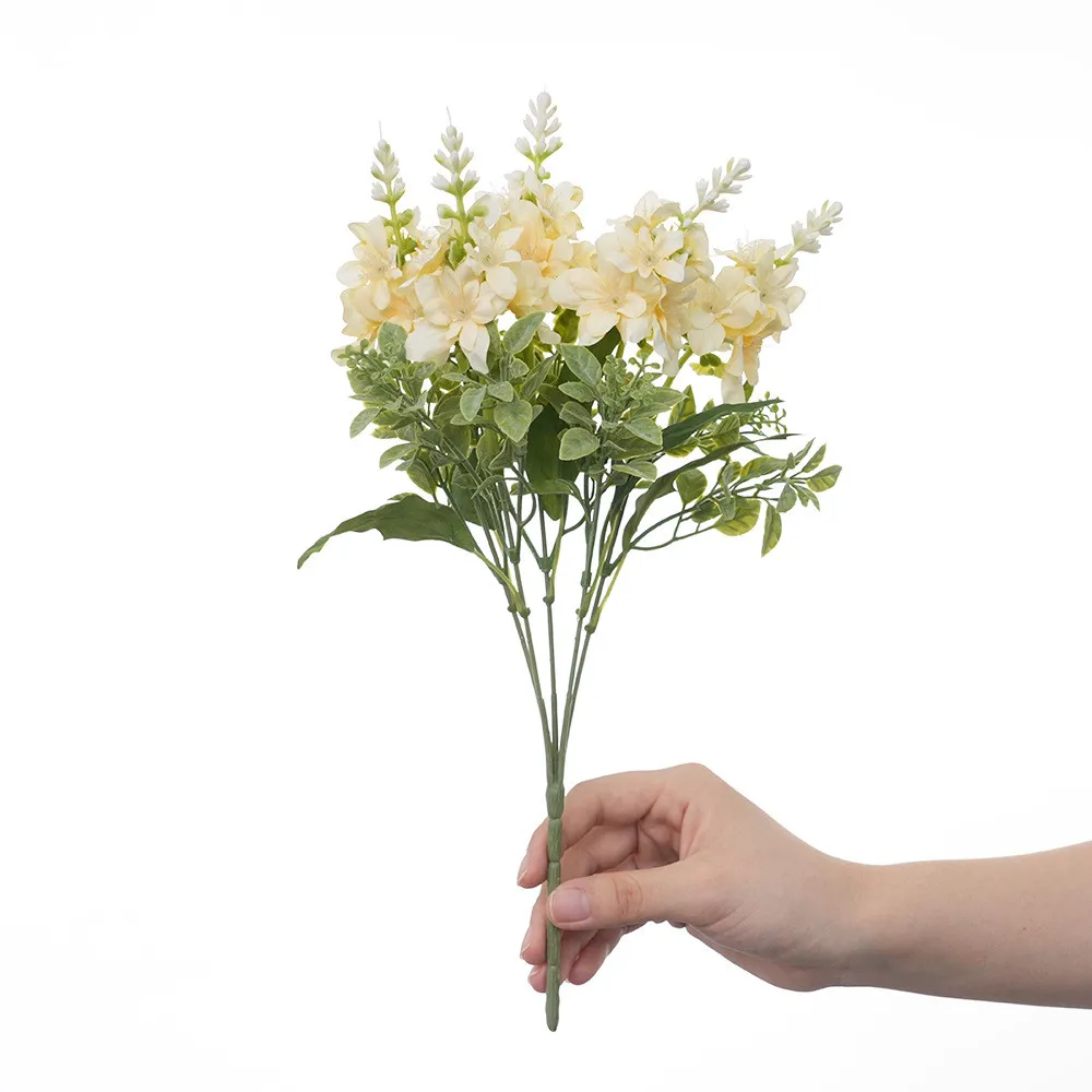 5 Zweige Künstliche Yucca Gloriosa Blumen für Hochzeit, Heim, Festival, Dekorationen, Kranz, Brautstrauß, Farbenfrohe Fotografie-Requisite – Detail 14