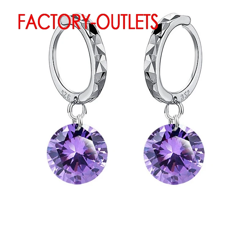 Factory Price Hanging Cubic Zircon Earrings For Women & Young With Green Stone 925 Sterling Silver Earring Amazing Discount