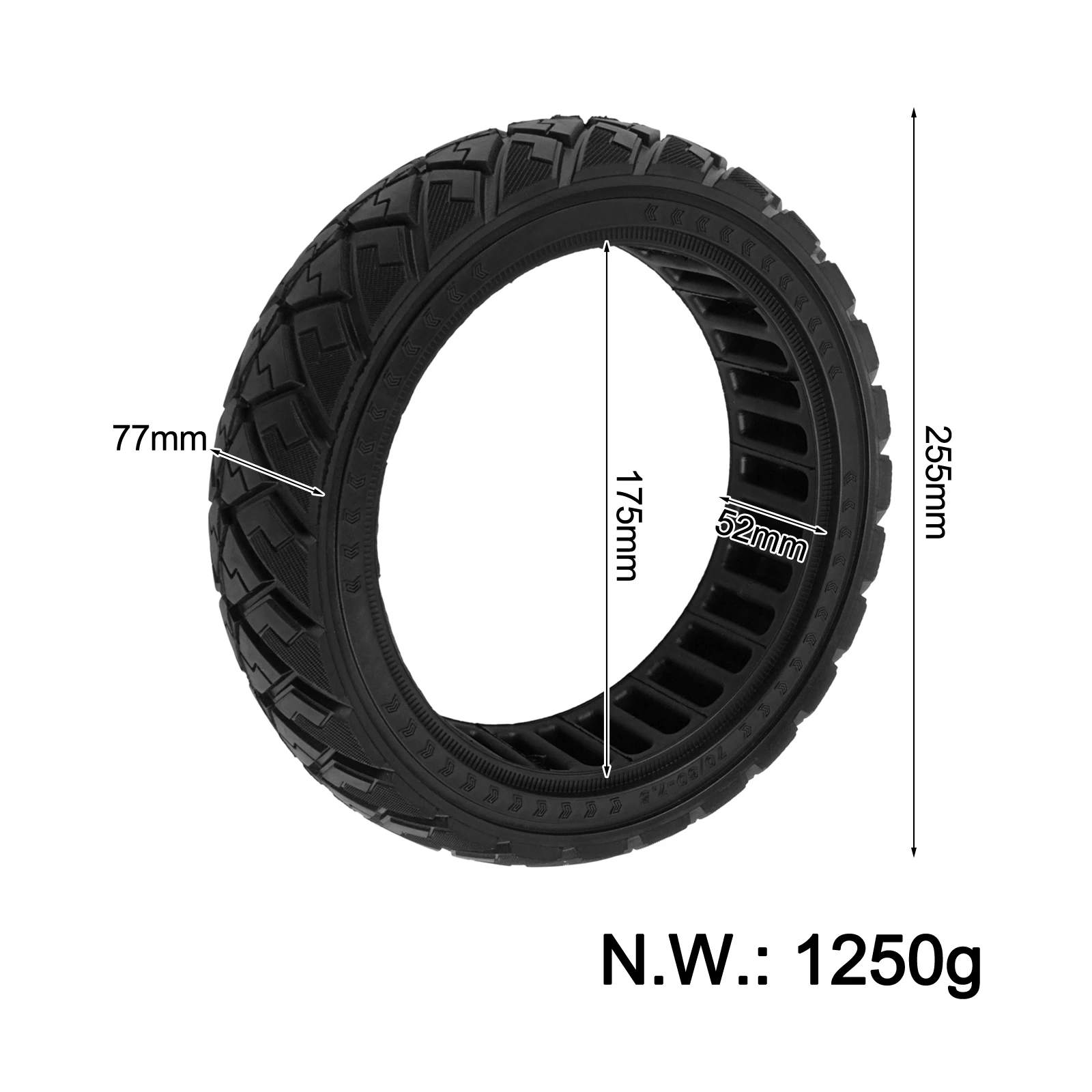 

Electric Scooter Replacement Solid Tire Electric Scooter Wear-resistant Tire 70 60-7.5 Size Special Lines On Exterior