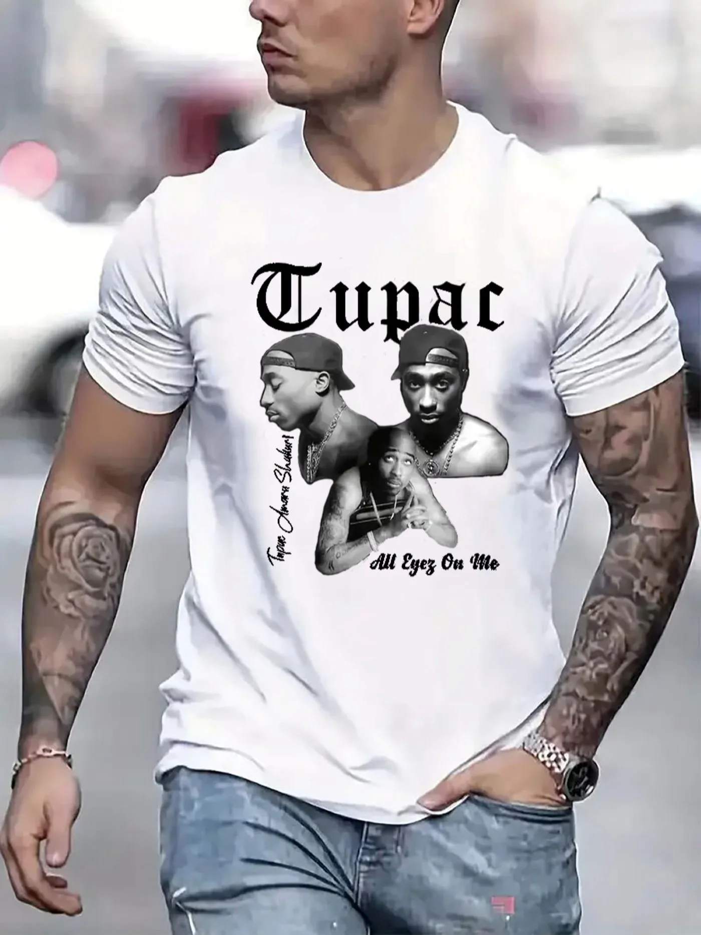 

Футболка из 100% хлопка, повседневная футболка с круглым вырезом, короткие рукава, футболка с принтом, можно стирать в машине, моющаяся, глянцевая поверхность, подходит для всех сезонов