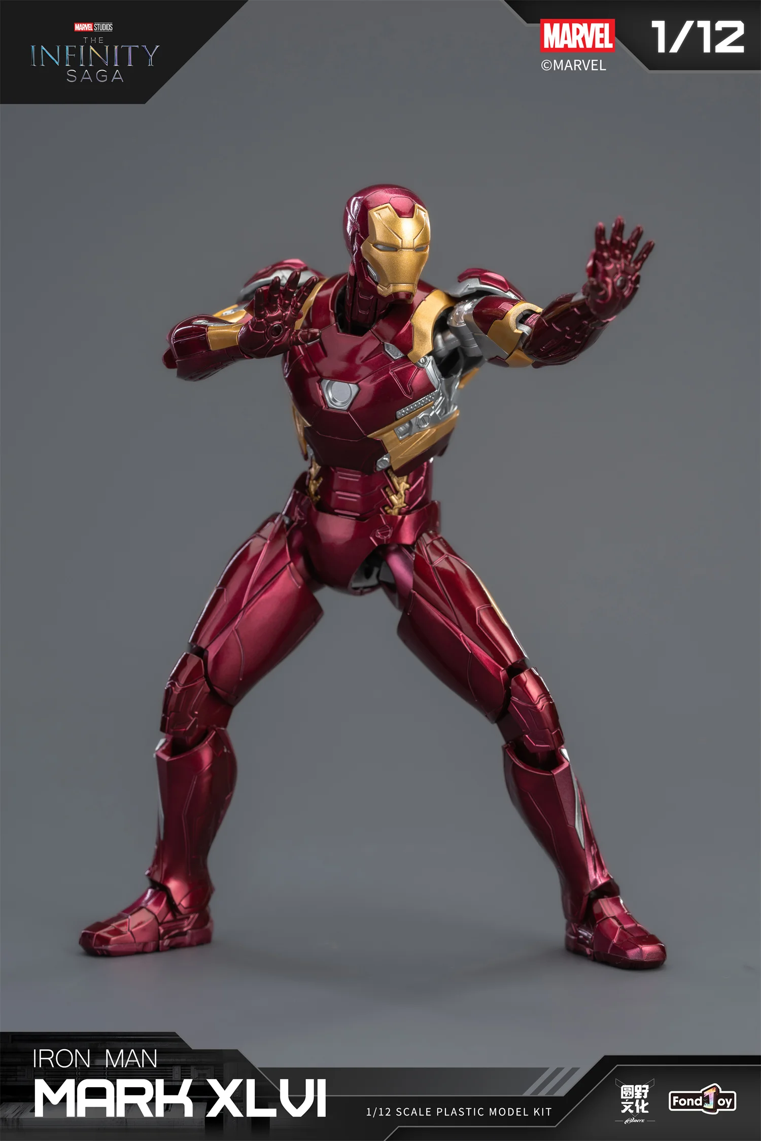 1/12 Original FondJoy Iron Man Tony Stark Legend Action Figure MK45 MK46 MK50 MK4 DIY Baustein Spielzeug Sammlung Anime Modell – Detail 8