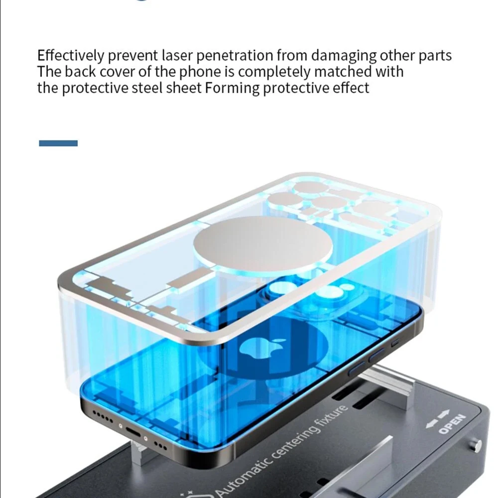 TBK For iPhone 14 13proMax Laser Protect Mold Back Cover Housing Camera Lens Protection Mould for M-Triangel Refox Laser Machine