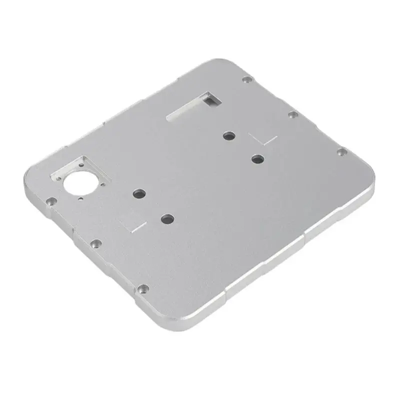 Silver Anodized Aluminum Plate Custom Milling Machining Service