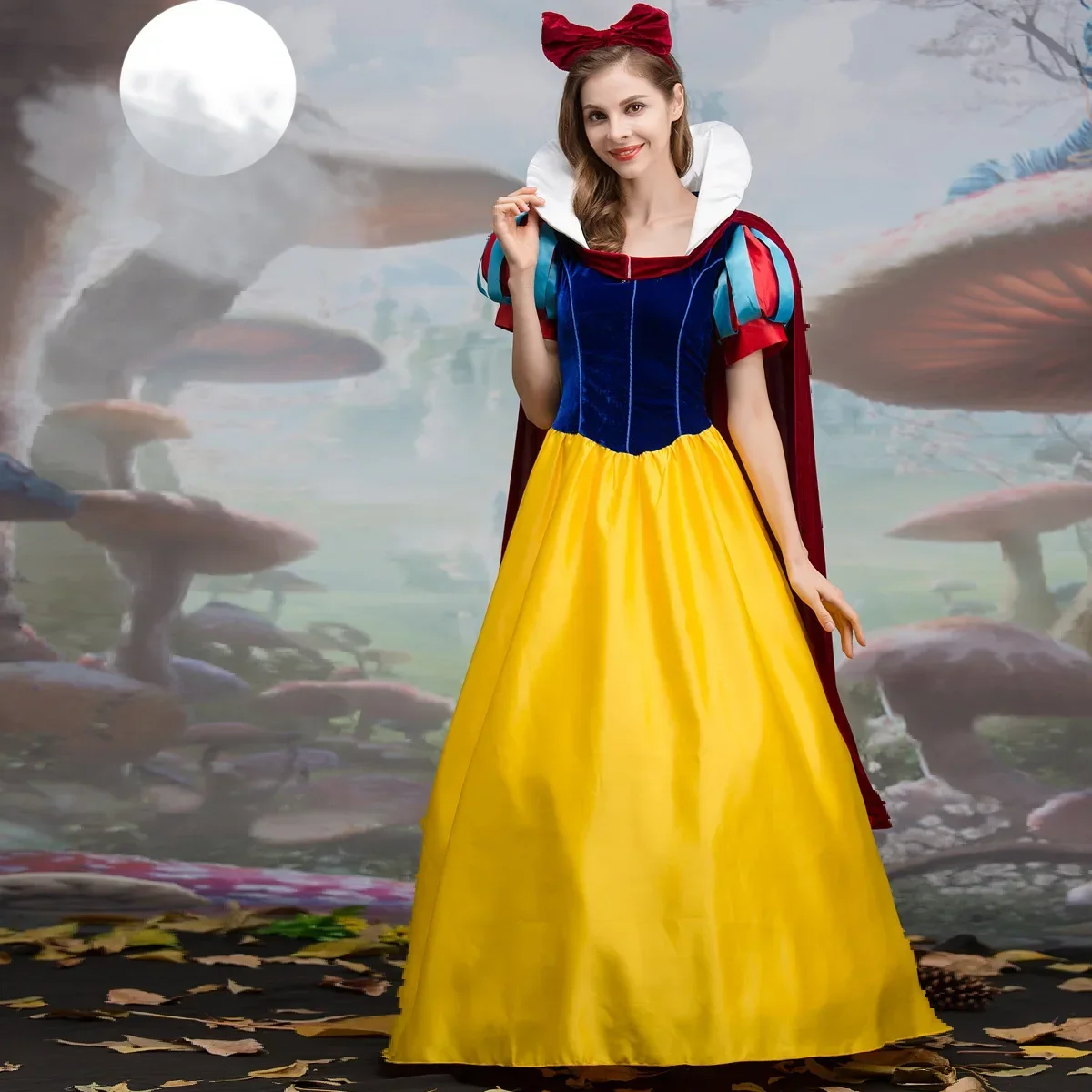 

Cosplay Snow White Dress Costumes Snow Queen Costume Dress Adult Cartoon Princess Snow White Halloween Party Clothing