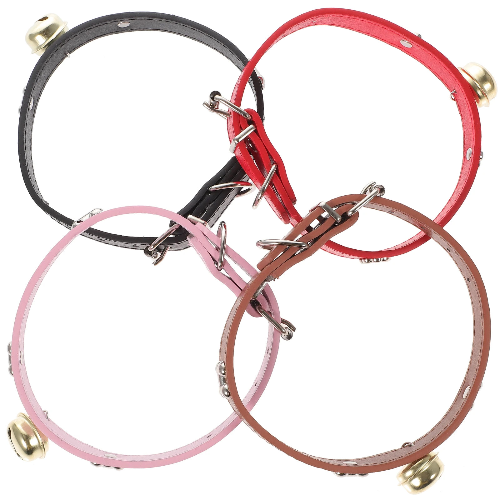 

4Pcs Adjustable Sheep Collars Goat Cow Horse Collars Anti-Lost Livestock Accessories with Bells for Farm Use Sheep Collar