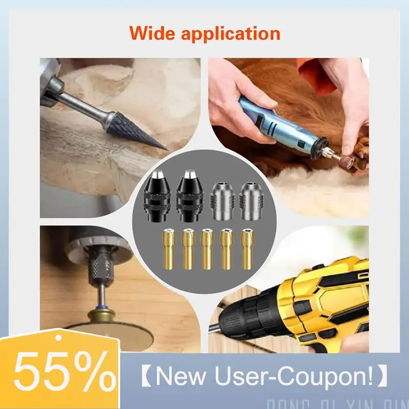 A81M Nuovo-Set di pinze per mandrino per trapano per Dremel, 16 pezzi 0,8-3,2 mm di ricambio 4486 Adattatore a cambio rapido con gambo per mandrino per punta senza chiave