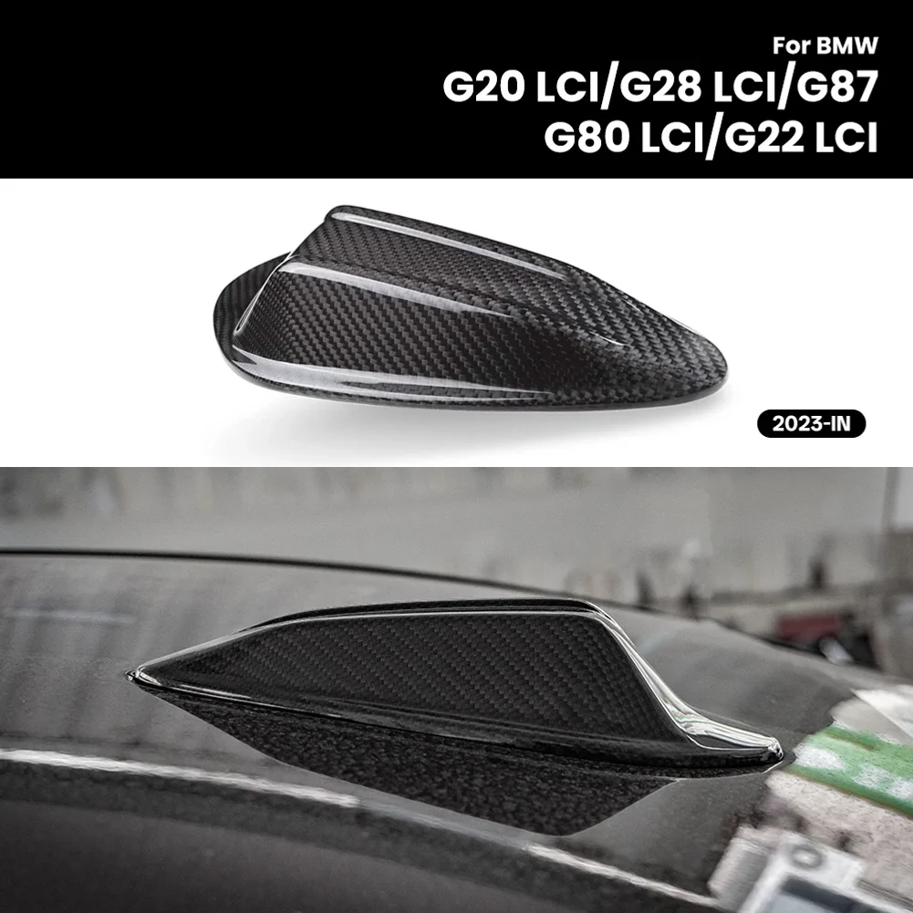 

For BMW 2 3 Series G42 G20 G80 M3 G82 M4 G87 M2 2022+ Dry Carbon Fiber Roof Antenna Cover Dome Antennae Shell Trim Cap Bodykits