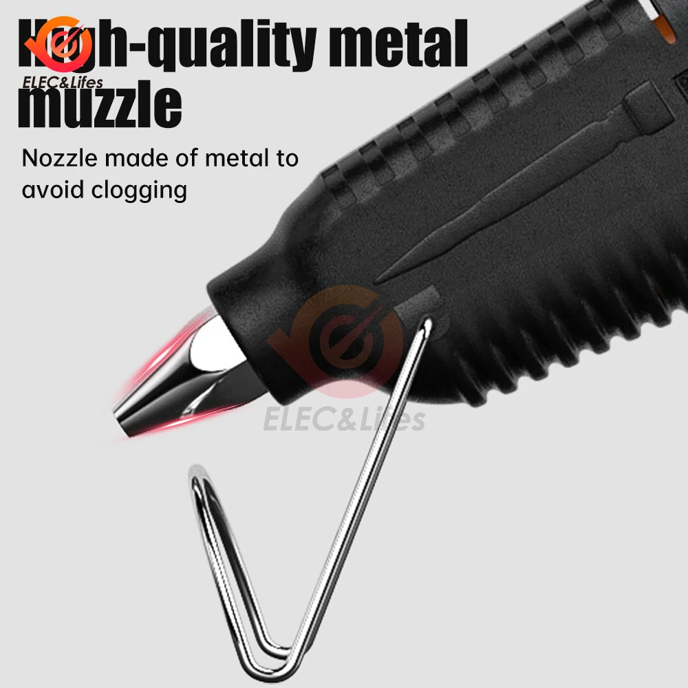 Pistola per colla a caldo da 100 W Mini pistole industriali per uso domestico fai da te Temperatura di calore US EU Strumento di riparazione elettrica Usa stick di colla da 11 mm