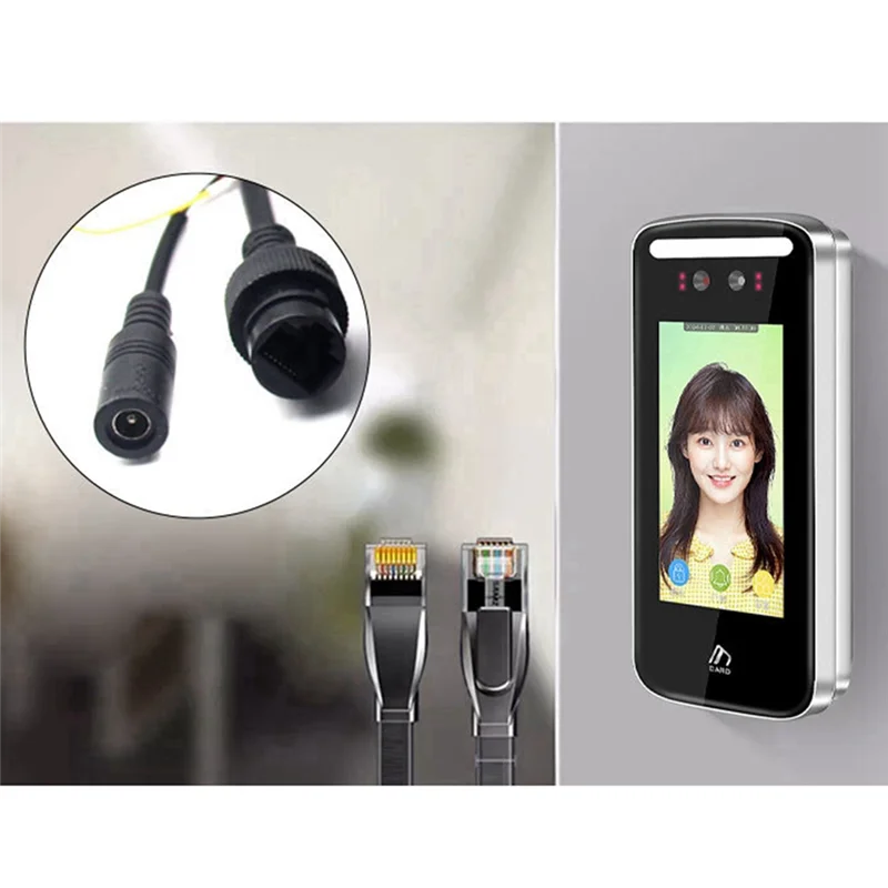 Elegante-Tuya Smart Life Wifi Riconoscimento facciale dinamico Controllo accessi Sistema di presenza di tempo TCP/IP Lettore facciale Impermeabile