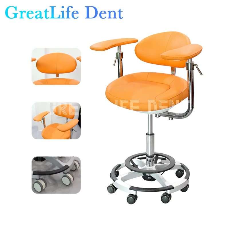 

GreatLife Dent Comprehensive Treatment Luxury Foot Pedal Height Adjustable Dental Laboratory Equipment Instrument Dentist chair